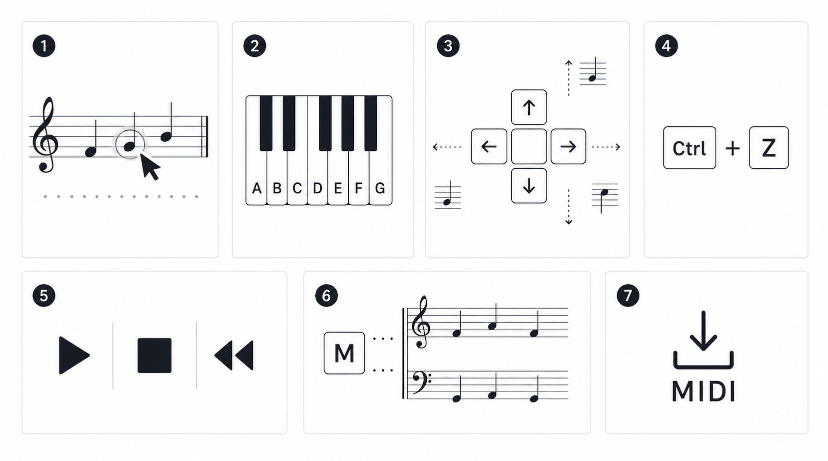 Counterpoint usage guide with keyboard shortcuts and playback controls
