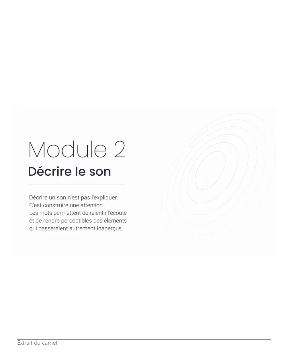 Exercice intérieur du kit de composition sonore