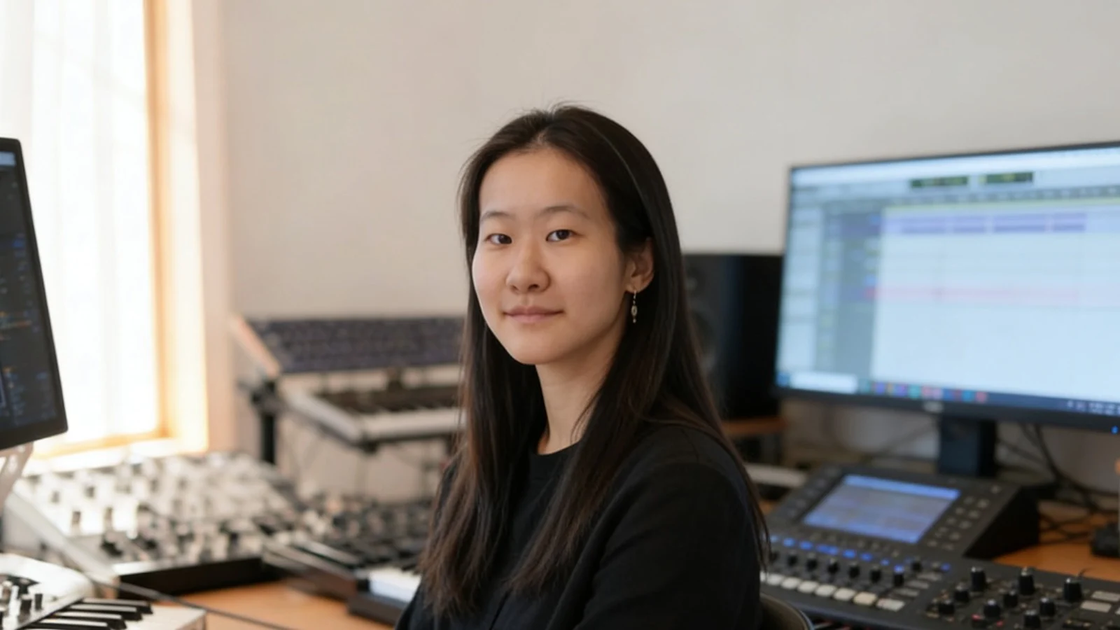 Sachie Kobayashi dans son espace de travail